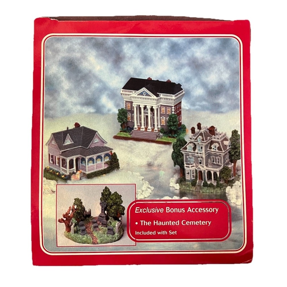 Vintage Liberty Falls Collection Set 1 Lot Of 4 Village Structures 2001 Haunted